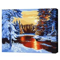 Tablou pe numere BrushMe BS29405FC 40х50cm (fără cutie) Iarnă de basm