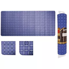Коврик для ванной MSV 40644 Covoras pentru dus 36x76cm Premium albastru, cauciuc