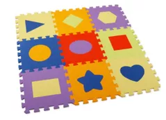 Covoraș de joacă Essa HK028 Covoraș-puzzle educativ Figuri geometrice, 9elem