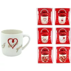 Cană Promstore 20047 Чашка 210ml Сердца Love, в подар упаковке