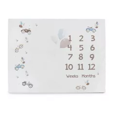 Covoraș de joacă Ceba Baby W-309-000-641 Covoras Milestone Mat Basic Animals, 92x72cm