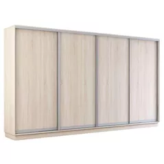 Dulap Mobildor-Lux Fox uși glisante din PAL (370x60x210H cm) Sonoma