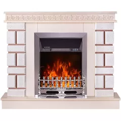 Камин электрический ArtFlame Nazarii mini & Galileo silver, 874x1080x245 mm, Jasmin