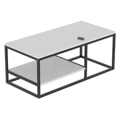 Журнальный столик Bofigo С 2 уровнями Металл, Белый (22-03-01)