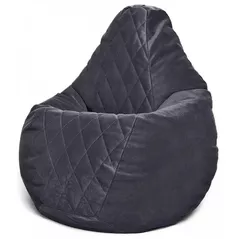 Fotoliu BeanBag BeanBag BM6147, Кресло Груша из велюра Maserrati "Romb", XL, чёрный