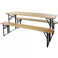 Садовая мебель Promstore 50993 Set 3 piese: masa H76cm, 2 banci H46cm