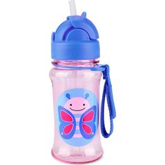 Cană cu pai Skip Hop 9Q776410 Sticluta cu pai din tritan Zoo Fluturas