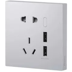 Priză electrică Aqara Smart Socket H1 Black 2 USB Five-hole zigbee 3.0, белый (QBCZ15LM)