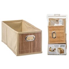 Cutie depozitare 5five 55764 Cutie 15x31x15cm, bej, textil, bambus