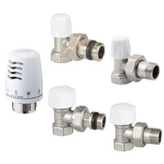Accesoriu sisteme de încălzire ICMA Set robinet colt 1/2 (tur+retur) cu cap termostatic cu fiting 16