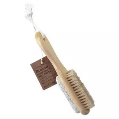 Accesoriu pentru baie Tendance 43712 Щетка педикюрная 2in1 с пемзой, ручка дерево