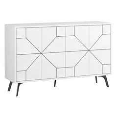 Casetieră Trendy Duna, Alb 123x62x35cm