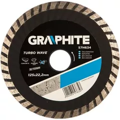 Диск отрезной Graphite 57H634 Disc diamant Turbo Wave 125x22.2mm