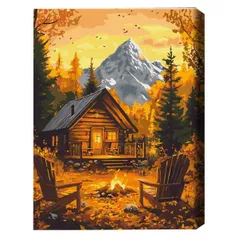 Картина по номерам BrushMe BS54169FC 40х50cm (fără cutie) Căldura focului de toamnă