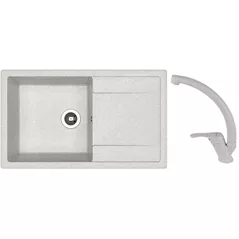 Мойка кухонная со смесителем Dr.Gans Techno 860 + SanDonna F 1069 gri