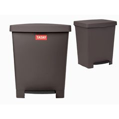 Coș de gunoi Tatay 55875 cu pedala Cubik 23l 33.5x30x39cm maro