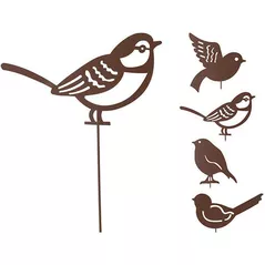 Декор Promstore 31113 Сувенир металлический на штыре Птица 16x26cm, коричневый