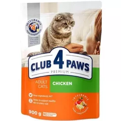 Hrană pentru animale de companie CLUB 4 PAWS 24230948 Hrană uscată Premium, pentru pisici adulte, pui de găină, 8 x 900 g
