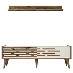 Comodă TV Trendy Valensiya 140, Nuc, Smantana