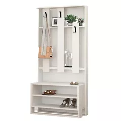 Mobilă pentru antreu Trendy Chester Alb, Alb, 90x180x36cm (GTR001331)