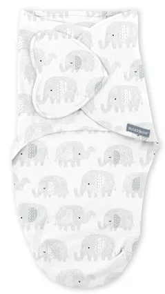 Аксессуар для пеленания Bright Starts 17261-053 Ingenuity Swaddle Me Scribble Elephant Monogram (0-3 luni)