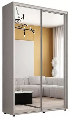 Dulap Mobildor-Lux Compact uși glisante Oglinzi (140x45x200H cm) Grey