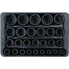 Set de tubulare, bite, duze King Tony Set chei tubulare de impact 9-4427MP 1/2", 6 fețe, 8-36 mm, 27 buc.