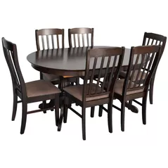 Set masă și scaune Evelin di Costacurta стол HV-33V Chocolate + 6 стульев Wenyi Chocolate/Ekea12 Dark Brown