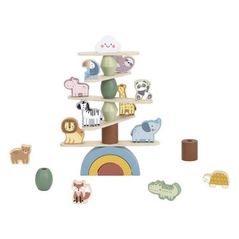 Игрушка Tooky Toy TJ004 Jucărie din lemn Balanță Animale, 58734