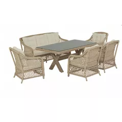 Mobilier pentru grădină SunYard Set Rolex 712 cafeniu (perne - cappucino)