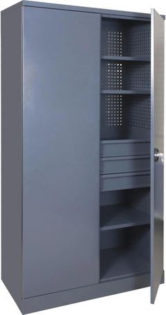 Sistem de depozitare a instrumentelor УХЛ-МАШ ШИ-10/3П/3В Шкаф инструментальный, перфорированный (1970х1000х500мм) (3 полки+3 ящика)