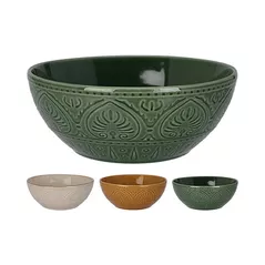 Салатница Promstore 55060 Salatiera din ceramica 23cm Embossed Leaves