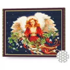 Картина по номерам Art Gallery GA70877 Mozaic cu diamante 40x50cm Inger de Craciun