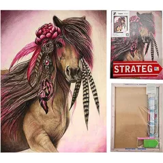 Картина по номерам Strateg 57282 Pictura cu diamante 30x40cm, Cal fermecat