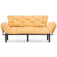 Canapea Trendy Nitta Triple Mustar, extensibila (3 locuri)