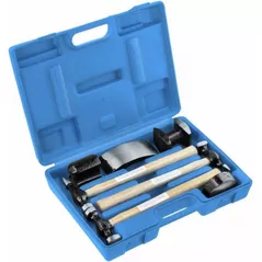 Набор ручных инструментов Hoegert HT8G460 рихтовочные оправки и молотки, 7 предмета