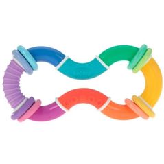 Iinel dentiție Nuby NV06029 Twist&Rattle Teether Toy with Rings (6m+)