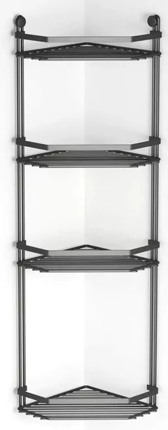 Полка для ванной Teknotel ES059n Raft 4 niveluri 20x27x76cm, metal negru