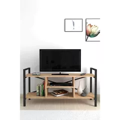 Comodă TV Bofigo Comoda, cadru metalic, 120x36,5x62,5 cm, Stejar (11-01-02)
