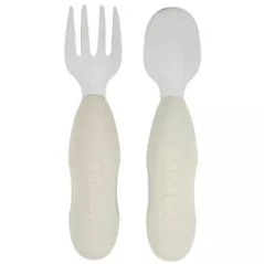 Seturi pentru hrănire bebelușilor Beaba B913581 Set 2 tacamuri inox Velvet Gray