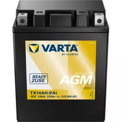 Автомобильный аккумулятор Varta 12V 12AH 210A(EN) клемы 1 (133x90x164) YTX14AH-BS AGM (512909021K542)