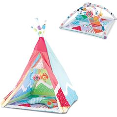 Covoraș de joacă Kikka Boo 31201010249 Salteluta de joaca 2 in 1 Adventure Girl Teepee