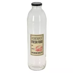 Контейнер для хранения пищи Excellent Houseware 49638 Бутылка стеклянная с крышкой 1l, H28cm Food