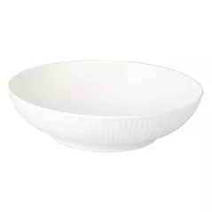 Тарелка Promstore 55057 Farfurie de servire Siaki 20cm Ribbed, New Bone, alb, porțelan