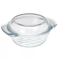 Форма для выпечки Promstore 46924 для МВП/духового шкафа круг 1l, 20x17x7.1cm, крышка