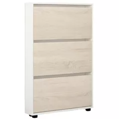 Raft pentru încălțăminte Mobildor-Lux Leo Slim 50x16x125H cm White/Sonoma