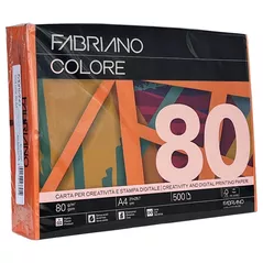 Бумага офисная Fabriano Бумага Colore A4, 80г/м2, 500 листов, aragosta