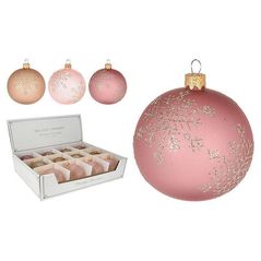 Decor de Crăciun și Anul Nou Promstore 45853 Шар елочный стеклянный 80mm Снежинка