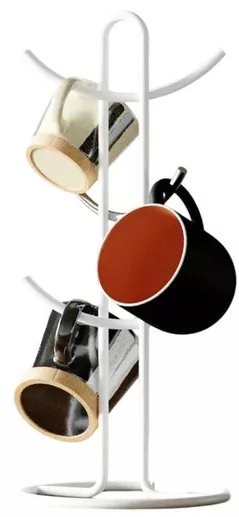 Аксессуар для кухни Teknotel MG303 Suport pentru pahare 39x17cm, metal alb
