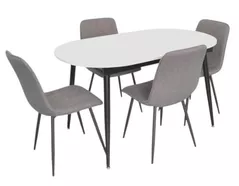 Set masă și scaune Evelin di Costacurta стол DT-533R B + 4 стула YTC-078B Bjorn-13 (Grey)